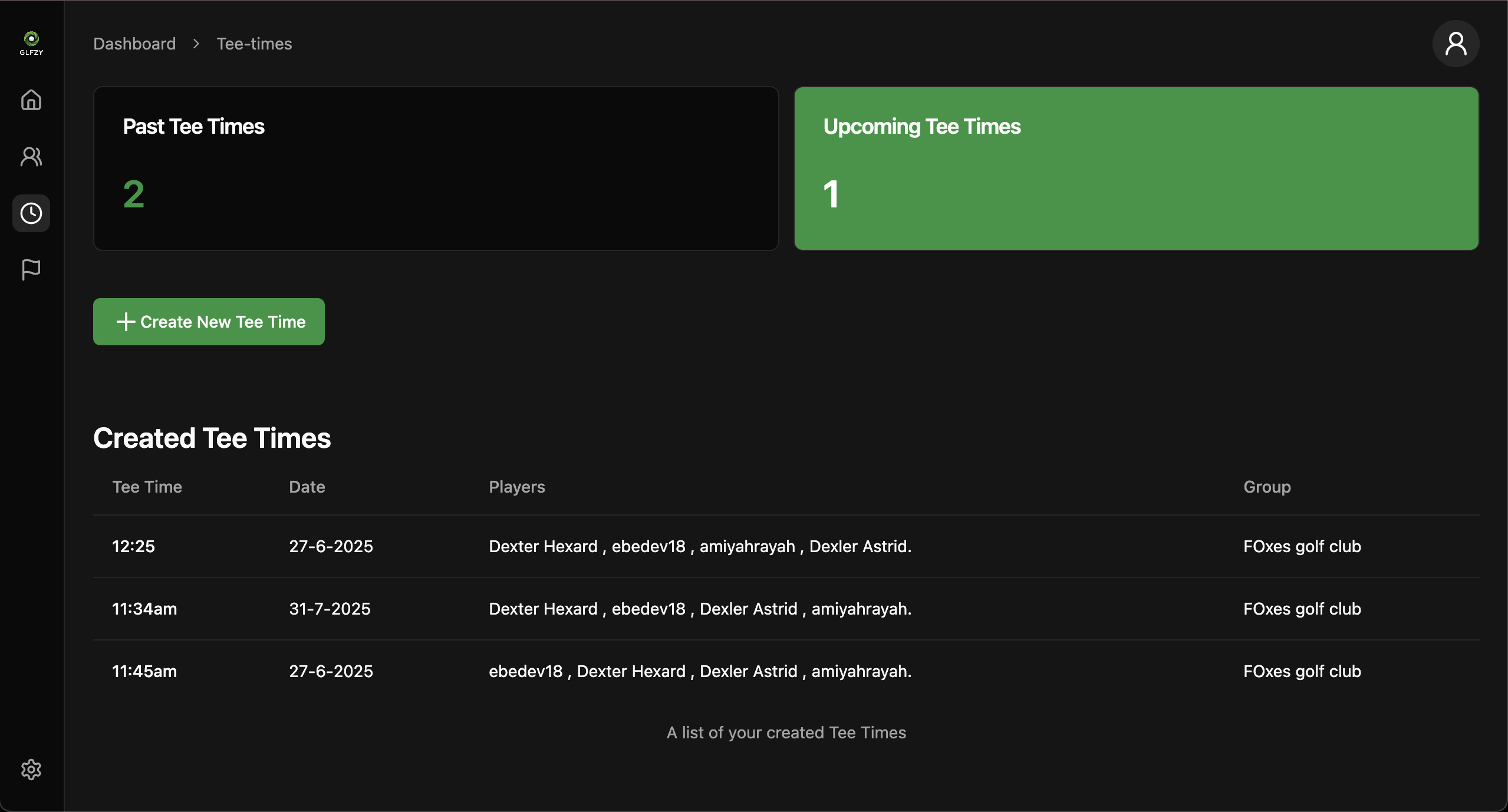 Glfzy - Golf Tee time management platform screenshot 8