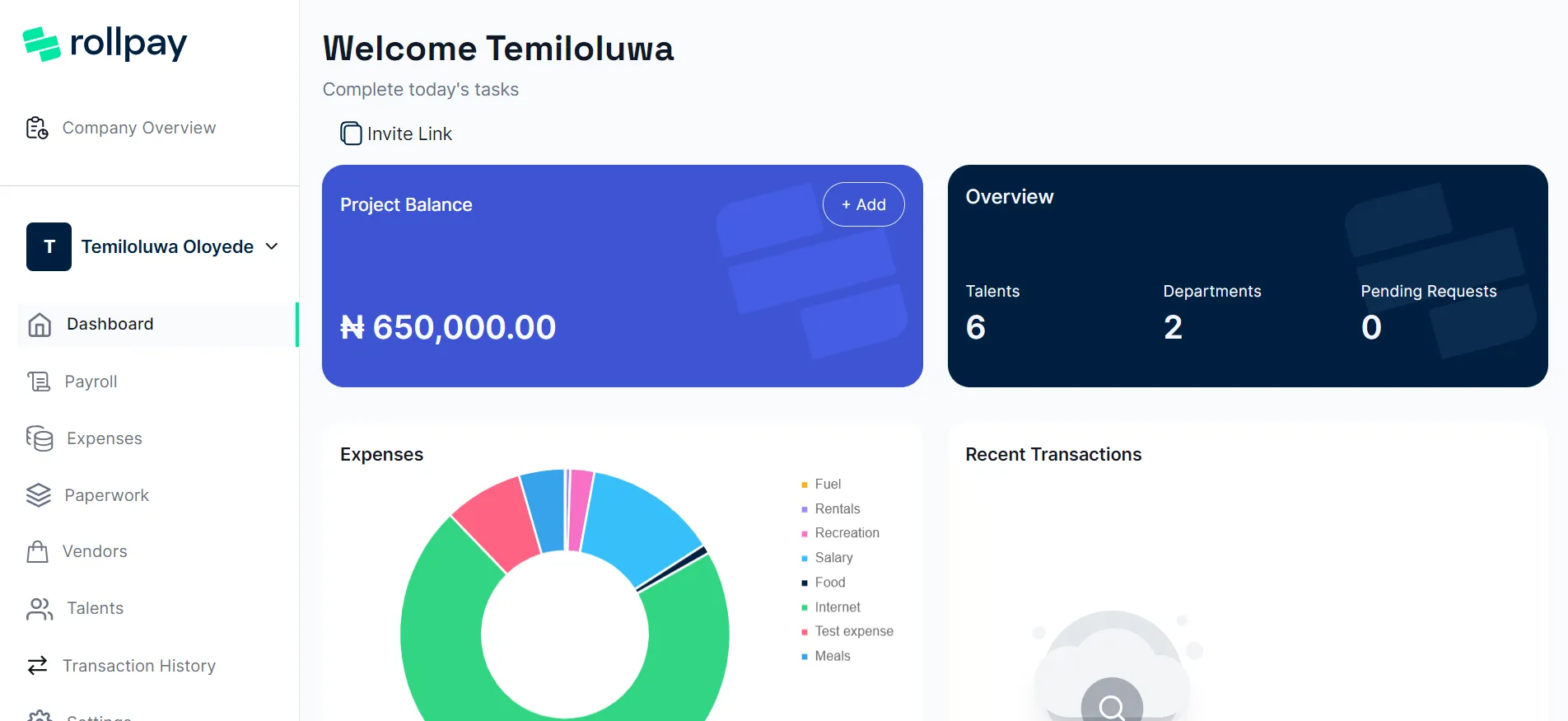 Rollpay screenshot 2